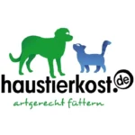 Logo von Haustierkost mit einem Hund & Katze sowie gross dem Namen